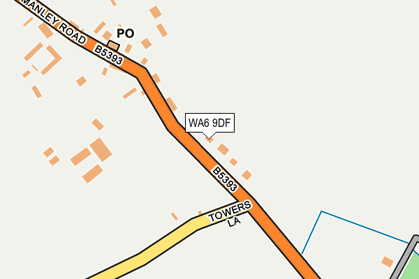 WA6 9DF map - OS OpenMap – Local (Ordnance Survey)