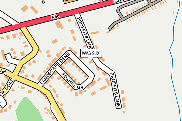 WA6 9JX map - OS OpenMap – Local (Ordnance Survey)