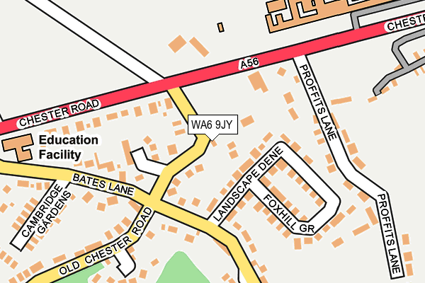 WA6 9JY map - OS OpenMap – Local (Ordnance Survey)