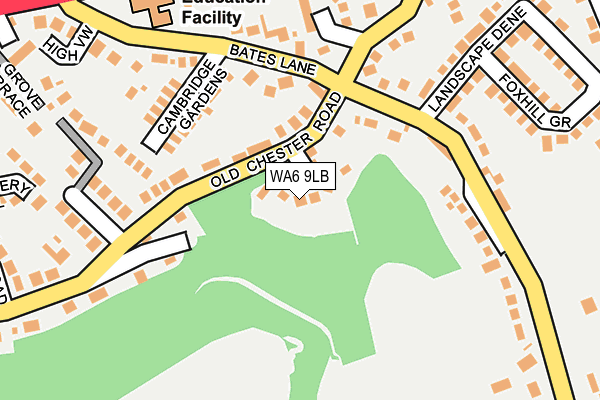 WA6 9LB map - OS OpenMap – Local (Ordnance Survey)
