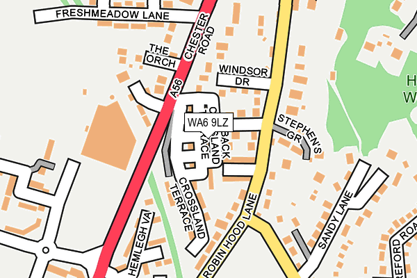 WA6 9LZ map - OS OpenMap – Local (Ordnance Survey)
