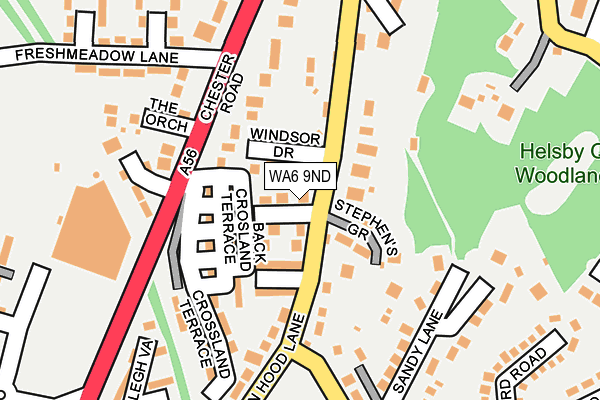 WA6 9ND map - OS OpenMap – Local (Ordnance Survey)