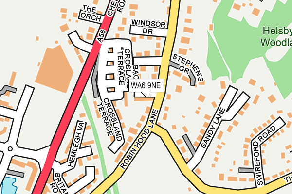 WA6 9NE map - OS OpenMap – Local (Ordnance Survey)