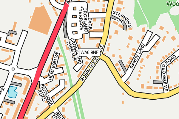 WA6 9NF map - OS OpenMap – Local (Ordnance Survey)