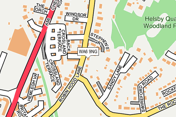 WA6 9NG map - OS OpenMap – Local (Ordnance Survey)