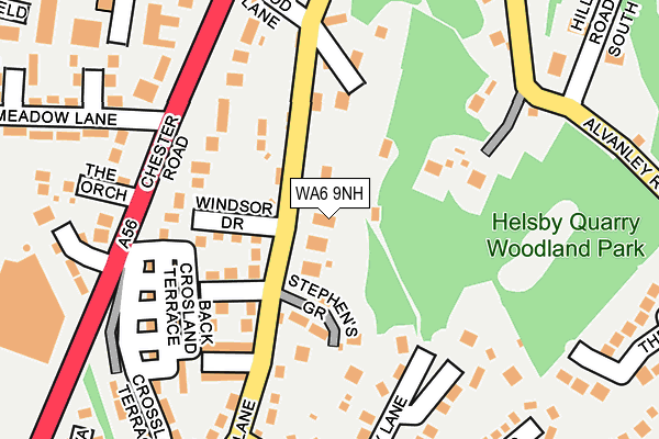 WA6 9NH map - OS OpenMap – Local (Ordnance Survey)