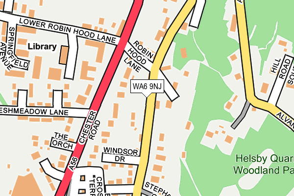 WA6 9NJ map - OS OpenMap – Local (Ordnance Survey)