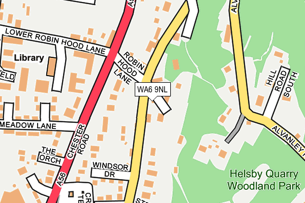 WA6 9NL map - OS OpenMap – Local (Ordnance Survey)