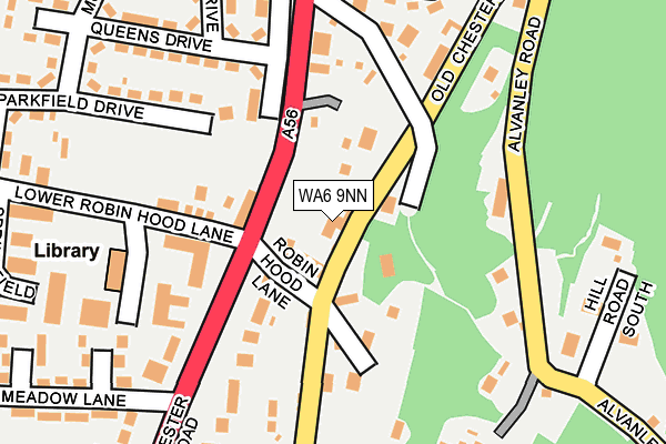 WA6 9NN map - OS OpenMap – Local (Ordnance Survey)