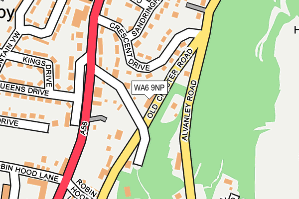 WA6 9NP map - OS OpenMap – Local (Ordnance Survey)