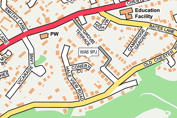 WA6 9PJ map - OS OpenMap – Local (Ordnance Survey)
