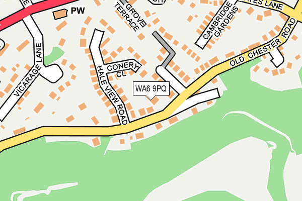 WA6 9PQ map - OS OpenMap – Local (Ordnance Survey)