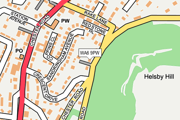 WA6 9PW map - OS OpenMap – Local (Ordnance Survey)