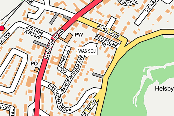 WA6 9QJ map - OS OpenMap – Local (Ordnance Survey)