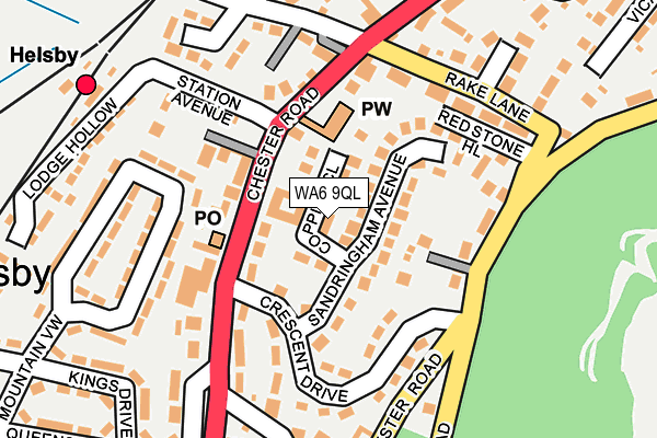 WA6 9QL map - OS OpenMap – Local (Ordnance Survey)