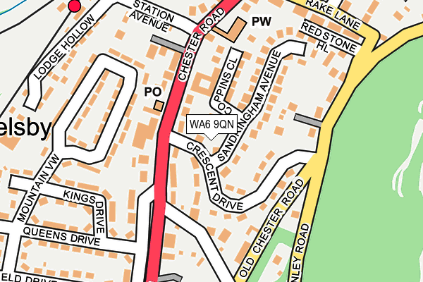 WA6 9QN map - OS OpenMap – Local (Ordnance Survey)