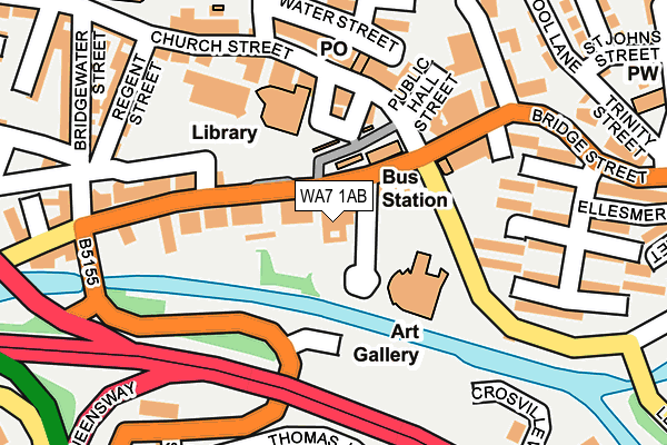 WA7 1AB map - OS OpenMap – Local (Ordnance Survey)
