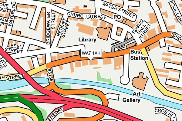 WA7 1AH map - OS OpenMap – Local (Ordnance Survey)