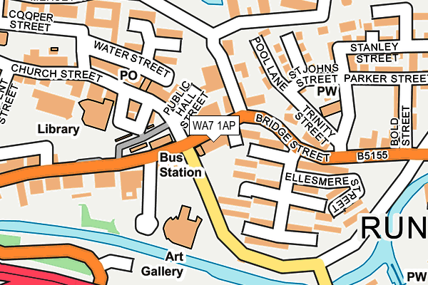 WA7 1AP map - OS OpenMap – Local (Ordnance Survey)