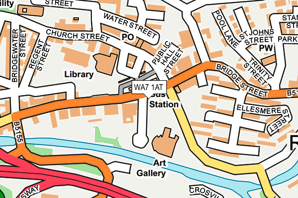 WA7 1AT map - OS OpenMap – Local (Ordnance Survey)