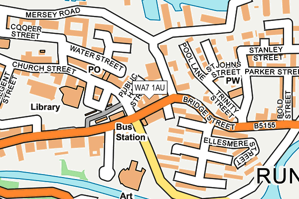 WA7 1AU map - OS OpenMap – Local (Ordnance Survey)