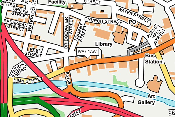 WA7 1AW map - OS OpenMap – Local (Ordnance Survey)