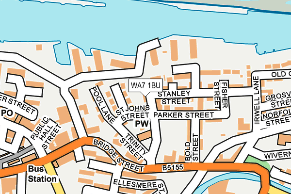 WA7 1BU map - OS OpenMap – Local (Ordnance Survey)