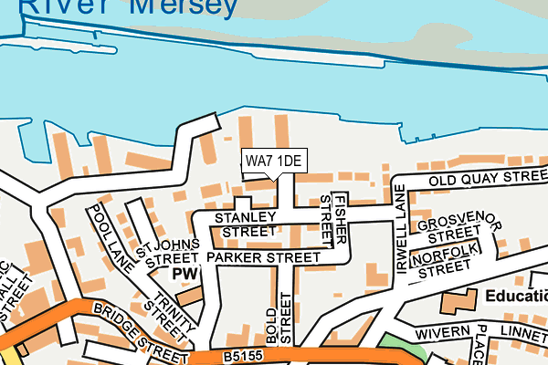 WA7 1DE map - OS OpenMap – Local (Ordnance Survey)
