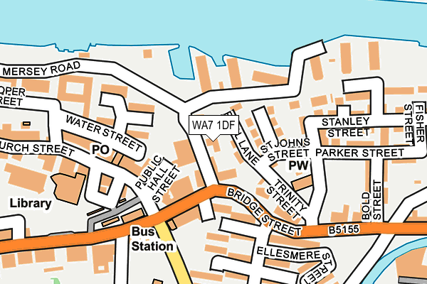 WA7 1DF map - OS OpenMap – Local (Ordnance Survey)