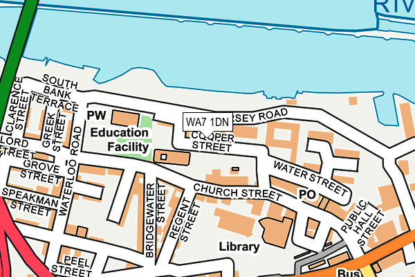 WA7 1DN map - OS OpenMap – Local (Ordnance Survey)