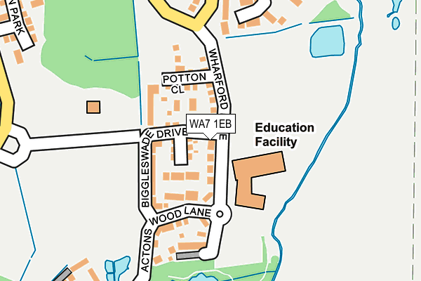WA7 1EB map - OS OpenMap – Local (Ordnance Survey)