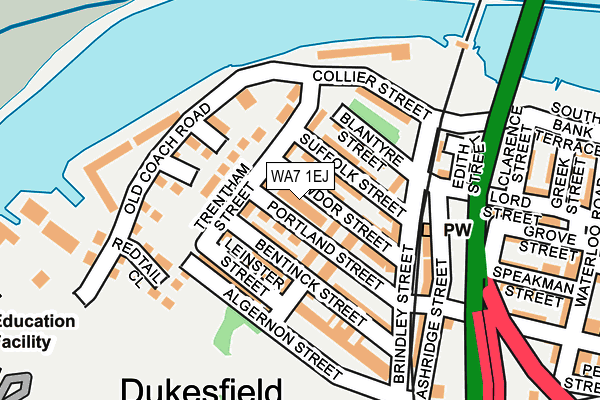 WA7 1EJ map - OS OpenMap – Local (Ordnance Survey)