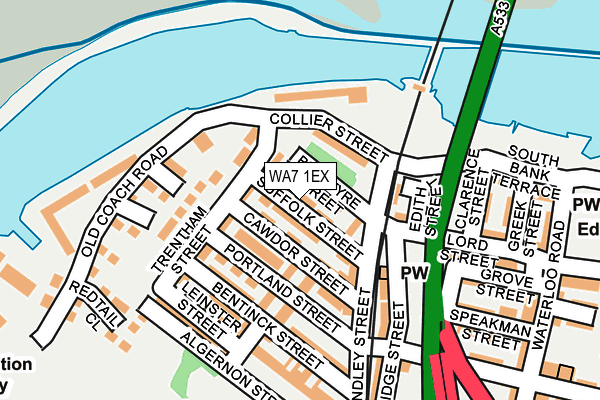 WA7 1EX map - OS OpenMap – Local (Ordnance Survey)