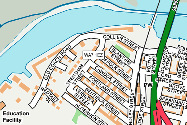 WA7 1EZ map - OS OpenMap – Local (Ordnance Survey)