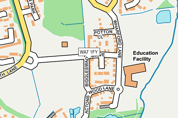 WA7 1FY map - OS OpenMap – Local (Ordnance Survey)