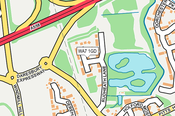 WA7 1GD map - OS OpenMap – Local (Ordnance Survey)