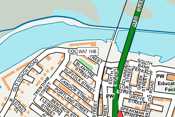WA7 1HB map - OS OpenMap – Local (Ordnance Survey)