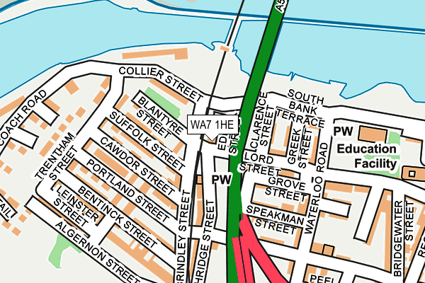 WA7 1HE map - OS OpenMap – Local (Ordnance Survey)