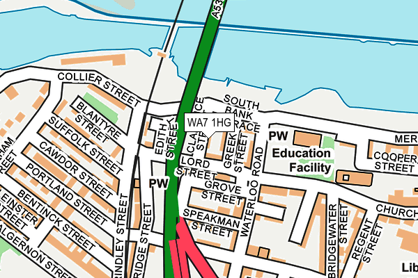 WA7 1HG map - OS OpenMap – Local (Ordnance Survey)