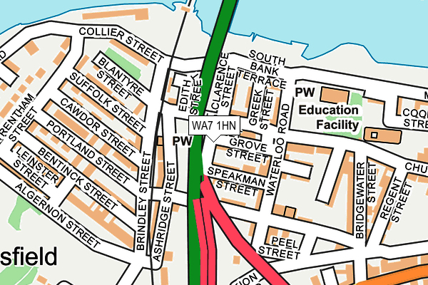 WA7 1HN map - OS OpenMap – Local (Ordnance Survey)