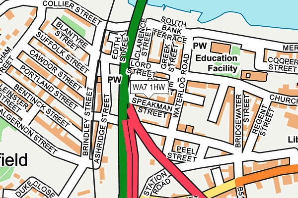 WA7 1HW map - OS OpenMap – Local (Ordnance Survey)
