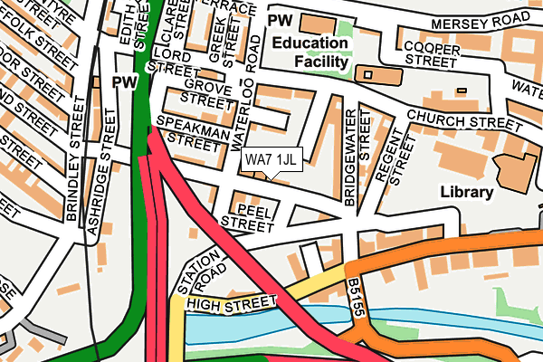 WA7 1JL map - OS OpenMap – Local (Ordnance Survey)