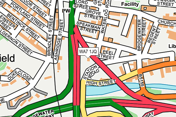 WA7 1JQ map - OS OpenMap – Local (Ordnance Survey)