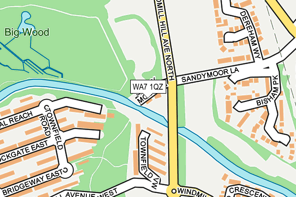 WA7 1QZ map - OS OpenMap – Local (Ordnance Survey)