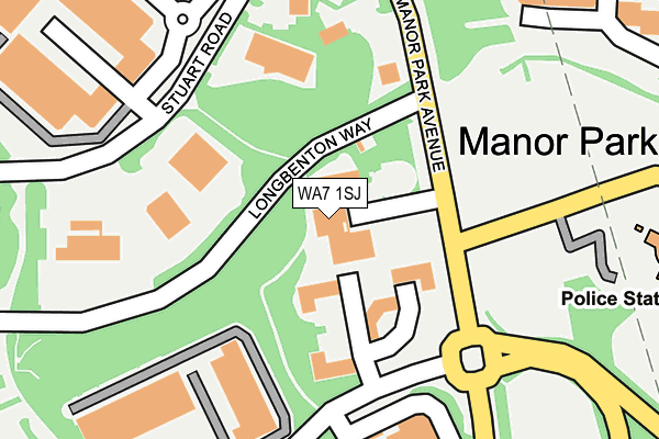 WA7 1SJ map - OS OpenMap – Local (Ordnance Survey)