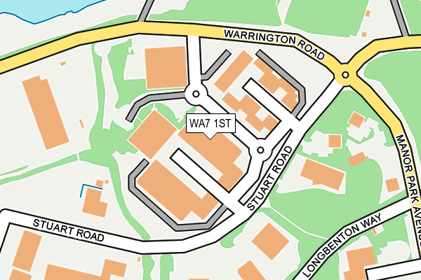 WA7 1ST map - OS OpenMap – Local (Ordnance Survey)