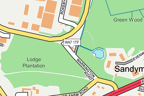 WA7 1TF map - OS OpenMap – Local (Ordnance Survey)