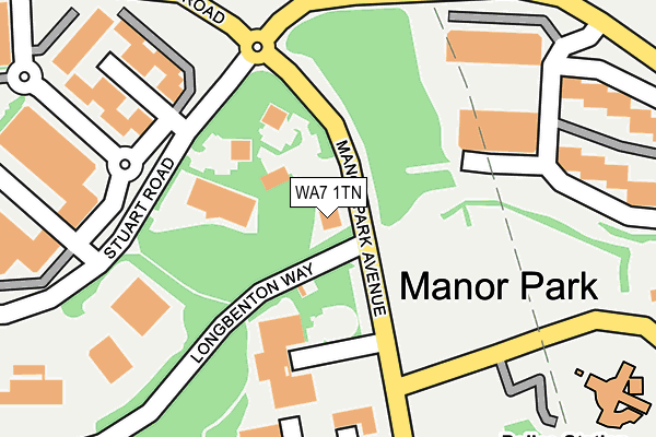 WA7 1TN map - OS OpenMap – Local (Ordnance Survey)