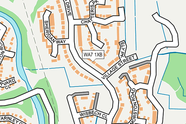 WA7 1XB map - OS OpenMap – Local (Ordnance Survey)