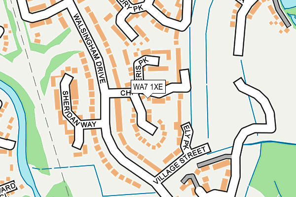 WA7 1XE map - OS OpenMap – Local (Ordnance Survey)
